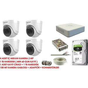 Hikvision 4'lü Set 2 Mp Hd Kamera Sistemi