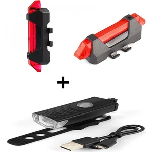 Şarjlı Bisiklet Lambası Feneri Ön Far Arka Stop Aydınlatma Seti