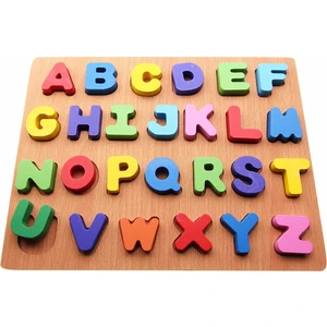Wooden Toys Ahşap Eğitici Geliştirici Kabartmalı Alfabe Seti