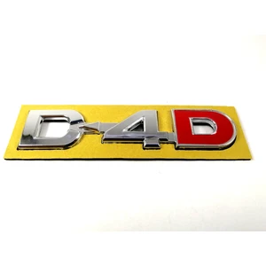TOYOTA UYUMLU D4D Bagaj Yazısı Kırmızı 98mm-22mm
