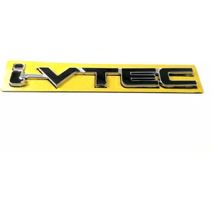 HONDA UYUMLU i-Vtec Bagaj Yazısı Siyah Nikel Kenarlı 130mm-15mm