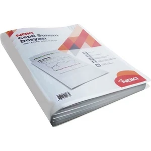 64130-N Sunum Dosyası Cepli 30 Yaprak Beyaz