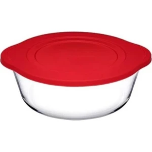 590001 Borcam Yuvarlak Kırmızı Kapak Tencere
