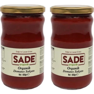 Sade Organik Domates Salçası 650 gr 2'li