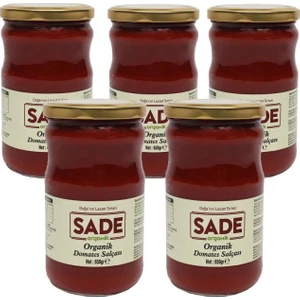 Sade Organik Domates Salçası 650 gr 5'li