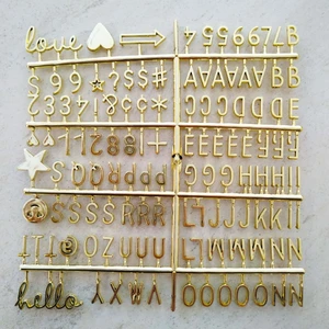 Mesaj Yazı Panosu Gold Harf Seti 140 Karakter