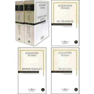 Hasan Ali Yücel Klasikleri : Monte Cristo Kontu - Üç Silahşor - Binbir Hayalet - Siyah Lale - Alexandre Dumas - 4 Kitap