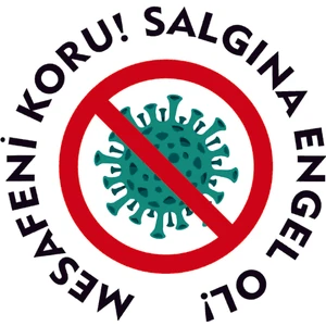 Burada Reklam Ajans Medikal 30x30 cm  19 ve Pandemi Için Folyo Baskı Etiket Mesafeyi Koru Virüse Engel Ol