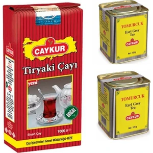 Kalitesi.çaykur  Keyif Seti.tiryaki Çay 1 kg +Çaykur Tomurcuk 125 gr x 2'li Teneke Kutu.
