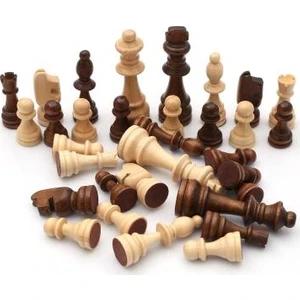 Masho Trend Ahşap Satranç Taşı 6,10 cm Şah Modeli Vernikli Kalite Küçük Boy