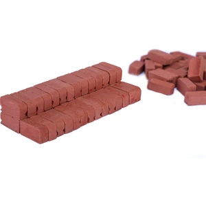 Minyatür Tuğla Basamak Tuğlası Kırmızı 1/10 Ölçek 200'lü + Harç