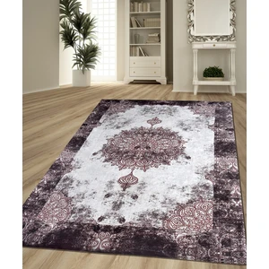 Nur Home Tekstil Süngerli Kaymaz Lastikli Halı Örtüsü Nrh-33 Mürdüm Sultan