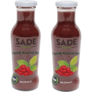 Sade Organik Kızılcık Suyu 2X250 ml