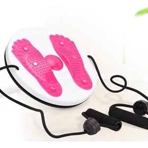 Bel İnceltici Waist Twisting Disc Dayanıklı Plastik Pembe İpli Ev Tipi Fitness ve Egzersiz Aleti