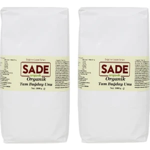 Sade Organik Tam Buğday Unu 2X1000 gr