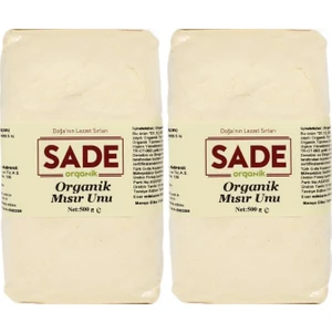Sade Organik Mısır Unu 2X500 gr