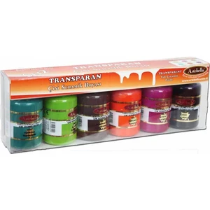 ABSTS002 Transparan Çini Seramik Boyası 50 cc 6'lı