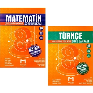 Mozaik Yayınları 8. Sınıf Matematik + Türkçe Soru Bankası Seti Yeni 2020