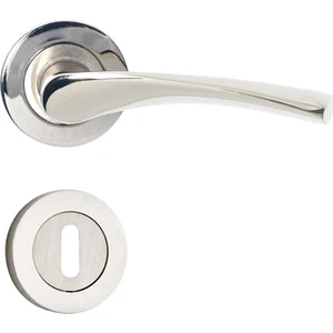 Hira Mina Nikel Saten Rozetli Kapı Kolu Oda