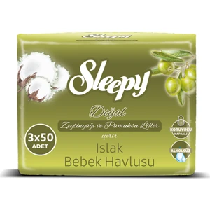 Zeytinyağlı Islak Mendil (3x50 Yaprak)