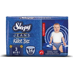 Jeans Külot Bebek Bezi 34 Adet 3 Beden 4 - 9 kg