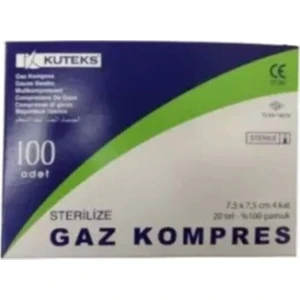 Gaz Kompres 7,5 x 7,5 cm 100 Adet