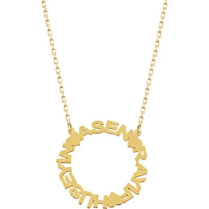 Agora Silver 925 Ayar Gümüş Yuvarlak Kişiye Özel İsimli Kolye