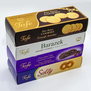 Tereyağlı Kurabiye140 gr - Barazek Susamlı Kurabiye100 gr -Parça Çikolatalı Yaban Mersinli Kurabiye140g - Salty Tuzlu Gevrek Çörek100 gr