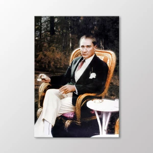 Arty Tablo Atatürk Kahve Içerken Tablo