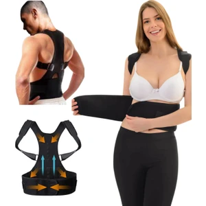 Unisex Manyetik Dik Durma Korsesi Kambur Düzeltici Sırt Omuz Bel Aparatı
