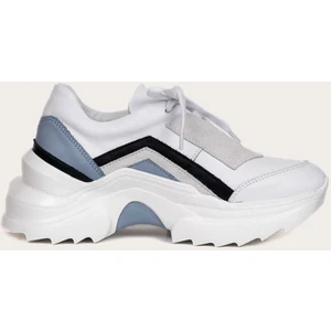 Bueno Shoes Deri Mavi Kadın Spor Ayakkabı