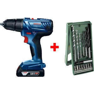 BOSCH GSR 180-Li Akülü Vidalama Şarjlı Matkap + 15 Parça Matkap Ucu Seti