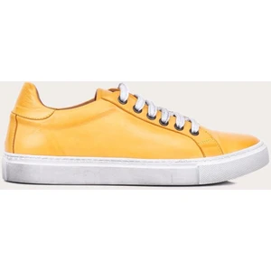 Bueno Shoes Deri Sarı Kadın Spor Ayakkabı