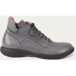Bueno Shoes Deri Gri Kadın Düz Bot