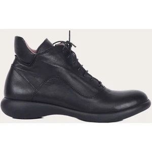 Bueno Shoes Deri Siyah Kadın Düz Bot