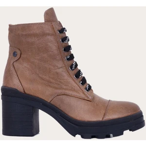 Bueno Shoes Deri Vizon Kadın Topuklu Bot