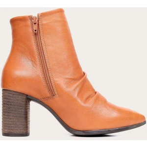 Bueno Shoes Deri Taba Kadın Topuklu Bot