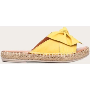 Bueno Shoes Deri Sarı Kadın Düz Terlik