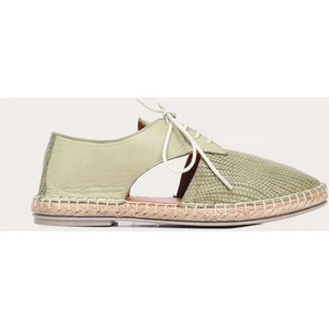 Bueno Shoes Deri Haki Kadın Düz Babet