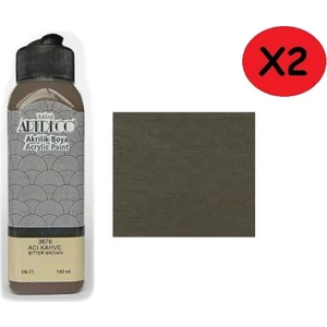 Akrilik Boya 140 ml Acı Kahve 2 Adet