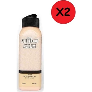 Akrilik Boya 140 ml Açık Mercan 2 Adet