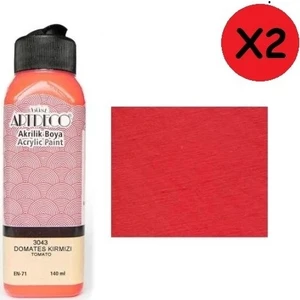 Akrilik Boya 140 ml Domates Kırmızı 2 Adet