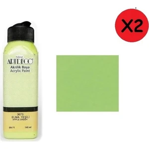 Akrilik Boya 140 ml Elma Yeşili 2 Adet