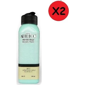 Akrilik Boya 140 ml Gökyüzü Mavi Y070R3677 2 Adet