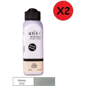 Akrilik Boya 140 ml Gümüş Y-071R-3722 2 Adet