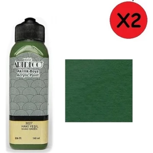 Akrilik Boya 140 ml Haki Yeşil 2 Adet