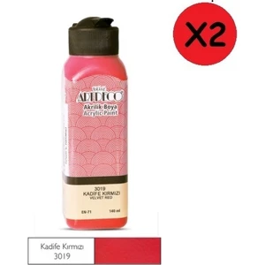 Akrilik Boya 140 ml Kadife Kırmızı 2 Adet