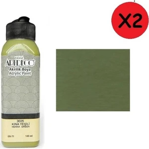 Akrilik Boya 140 ml Kına Yeşili 2 Adet