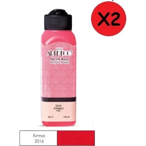 Akrilik Boya 140 ml Kırmızı Y-070R-3016 2 Adet