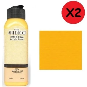 Akrilik Boya 140 ml Mandalina Y-070R-3664 2 Adet